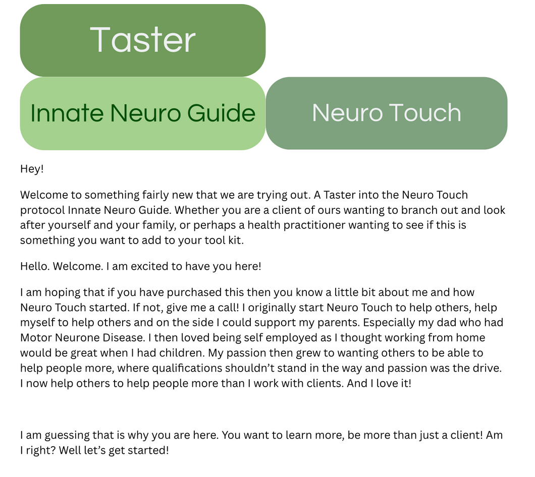 Innate Neuro Guide - Taster Sets